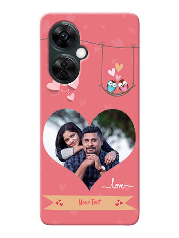 Custom OnePlus Nord CE 3 Lite 5G custom phone covers: Peach Color Love Design 