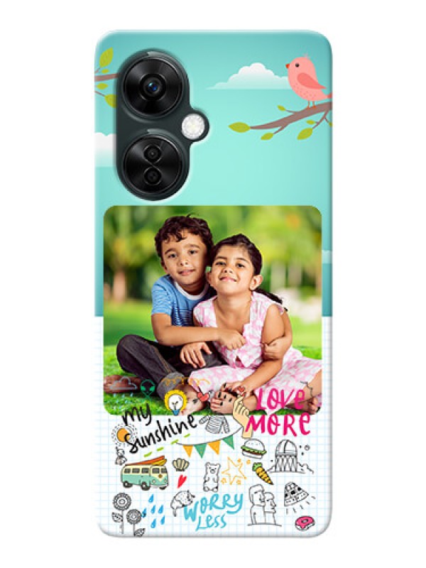 Custom OnePlus Nord CE 3 Lite 5G phone cases online: Doodle love Design