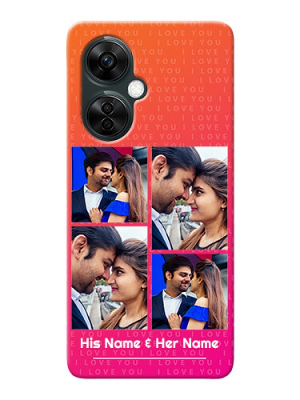 Custom OnePlus Nord CE 3 Lite 5G custom back covers: I Love You Pink Design