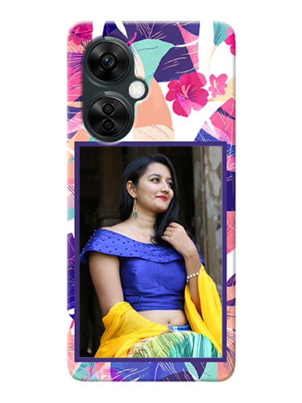 Custom OnePlus Nord CE 3 Lite 5G Personalised Phone Cases: Abstract Floral Design