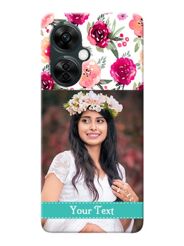 Custom OnePlus Nord CE 3 Lite 5G Personalized Mobile Cases: Watercolor Floral Design