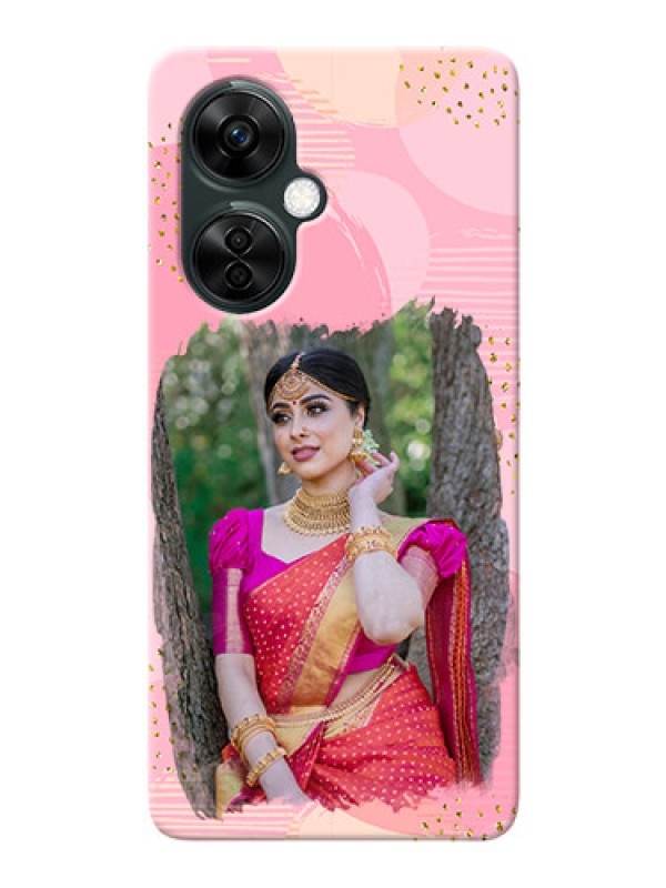 Custom OnePlus Nord CE 3 Lite 5G Phone Covers for Girls: Gold Glitter Splash Design