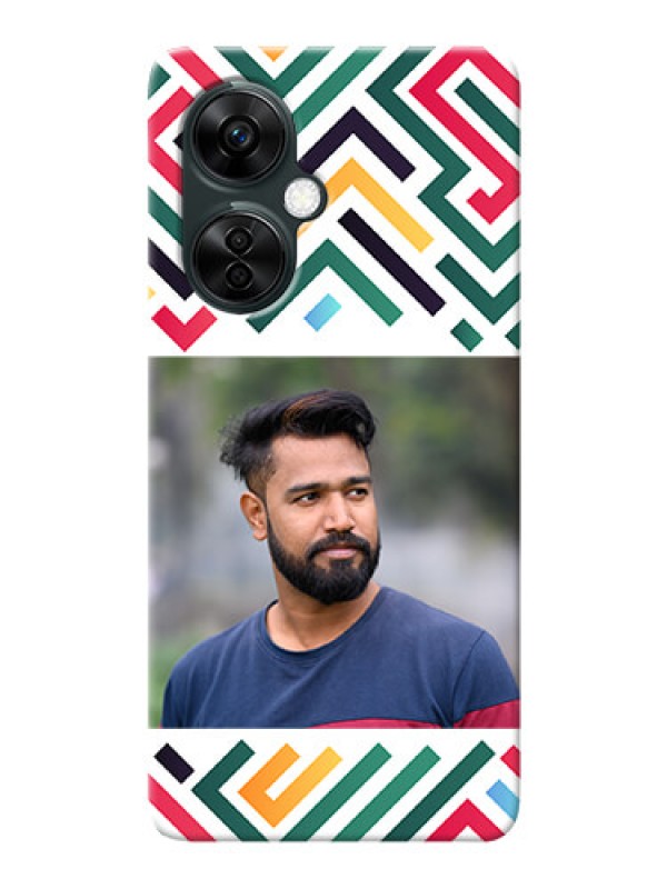 Custom OnePlus Nord Ce 3 Lite 5G Custom Mobile Case with Colorful Maze Pattern Design