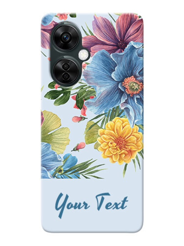 Custom OnePlus Nord Ce 3 Lite 5G Custom Phone Cases: Stunning Watercolored Flowers Painting Design