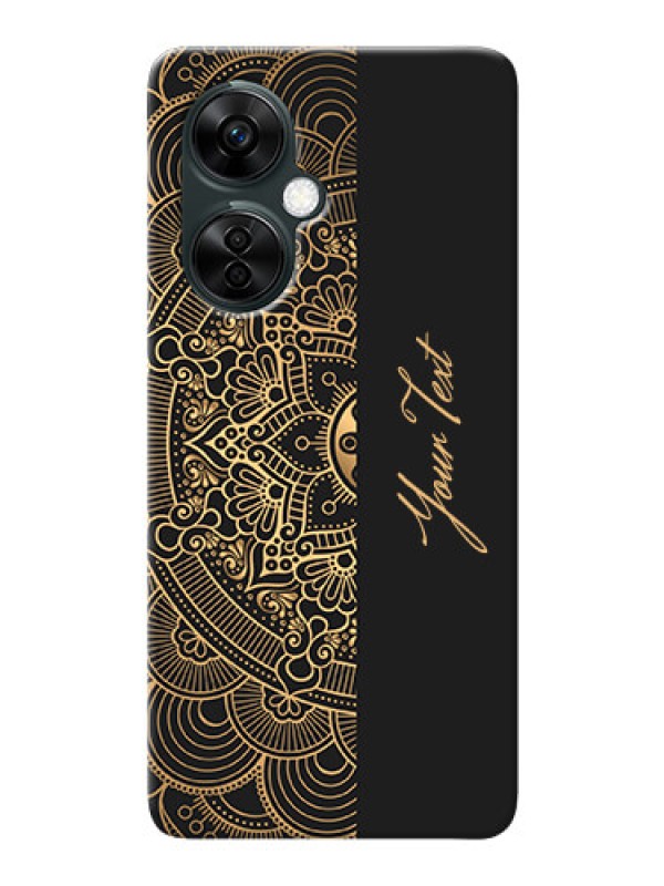 Custom OnePlus Nord Ce 3 Lite 5G Back Covers: Mandala art with custom text Design
