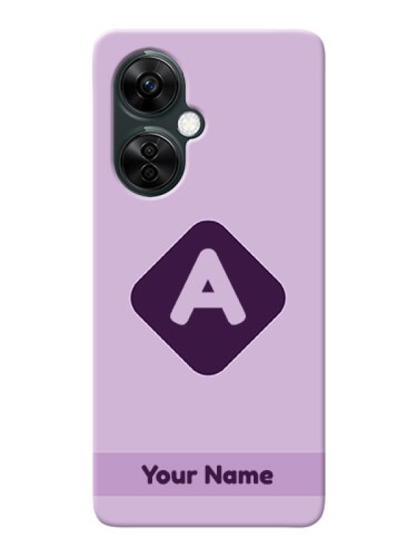 Custom OnePlus Nord Ce 3 Lite 5G Custom Mobile Case with Custom Letter in curved badge Design