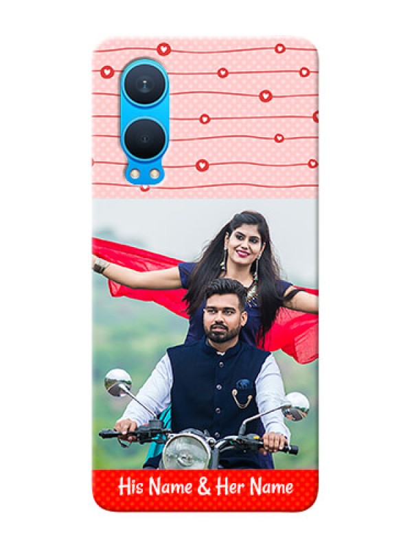 Custom OnePlus Nord CE 4 Lite 5G Custom Phone Cases: Red Pattern Case Design