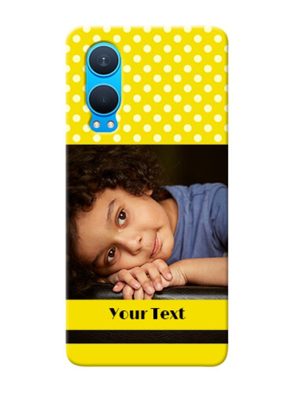 Custom OnePlus Nord CE 4 Lite 5G Custom Mobile Covers: Bright Yellow Case Design