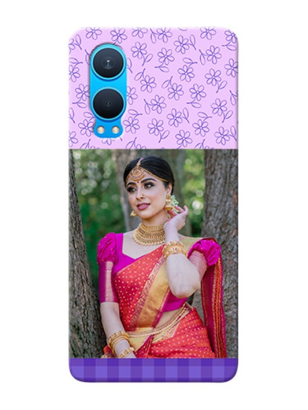 Custom OnePlus Nord CE 4 Lite 5G Mobile Cases: Purple Floral Design