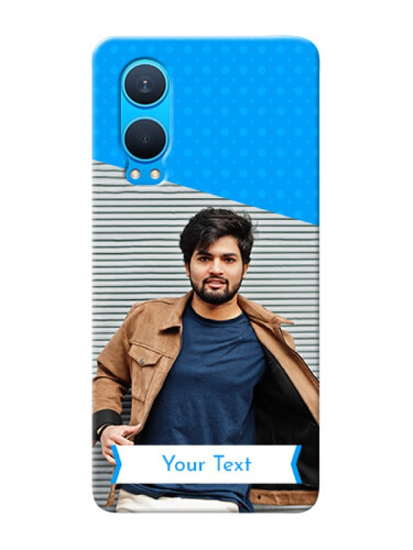 Custom OnePlus Nord CE 4 Lite 5G Personalized Mobile Covers: Simple Blue Color Dotted Design