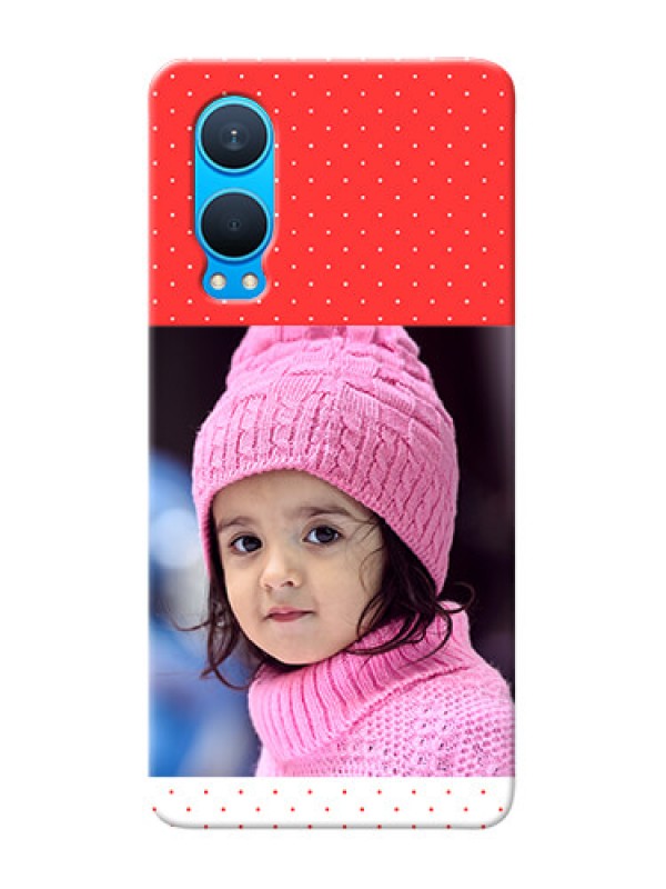 Custom OnePlus Nord CE 4 Lite 5G personalised phone covers: Red Pattern Design