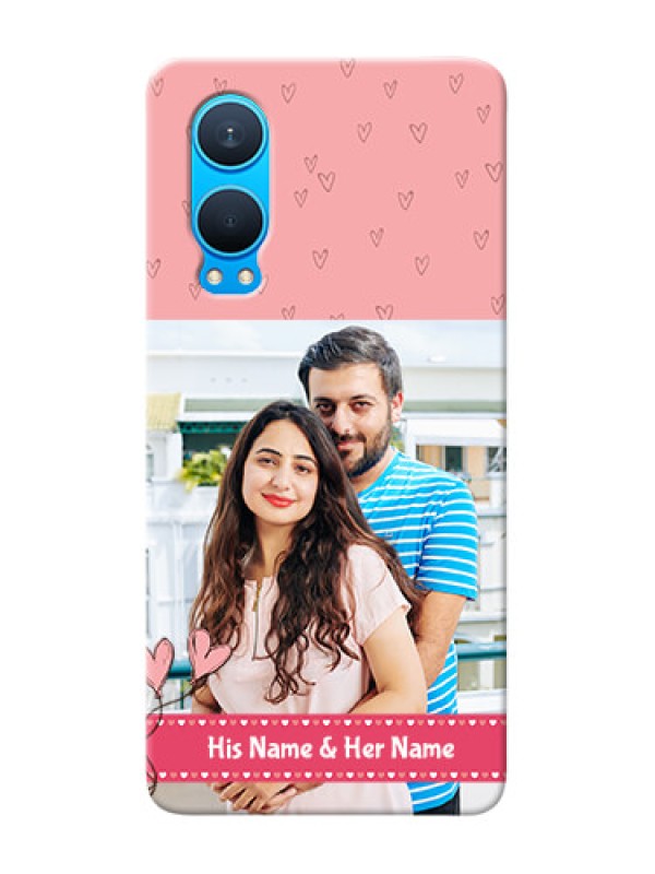 Custom OnePlus Nord CE 4 Lite 5G phone back covers: Love Design Peach Color