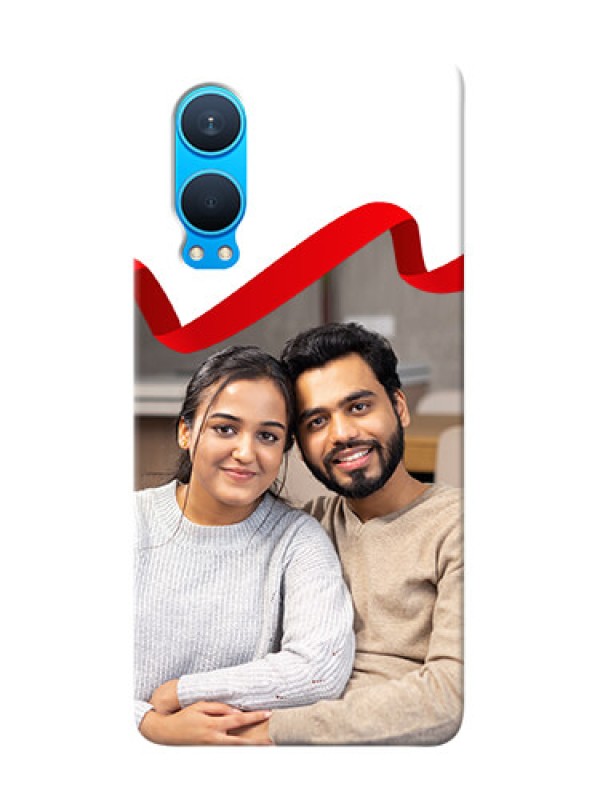 Custom OnePlus Nord CE 4 Lite 5G custom phone cases: Red Ribbon Frame Design