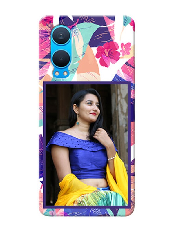 Custom OnePlus Nord CE 4 Lite 5G Personalised Phone Cases: Abstract Floral Design