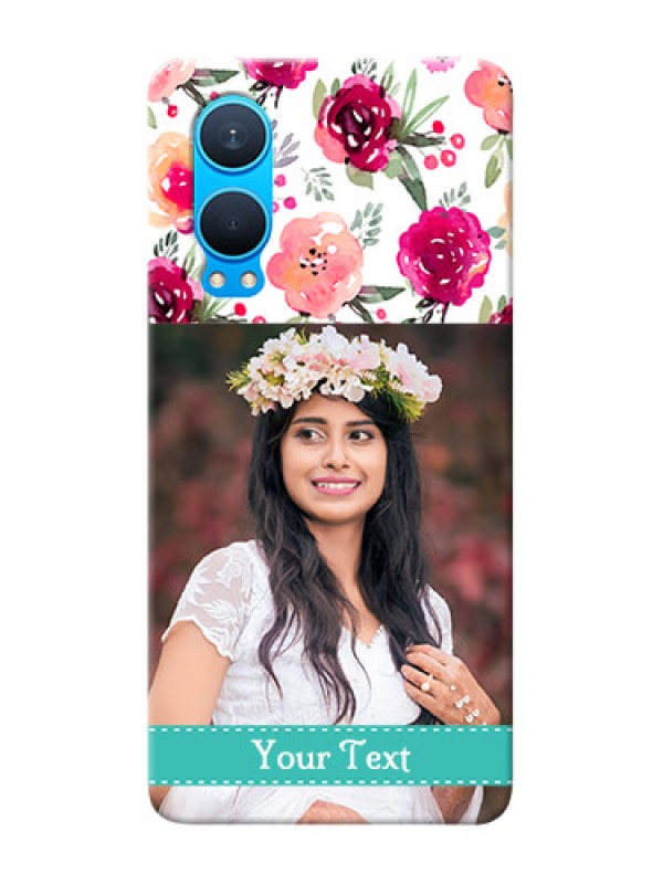 Custom OnePlus Nord CE 4 Lite 5G Personalized Mobile Cases: Watercolor Floral Design