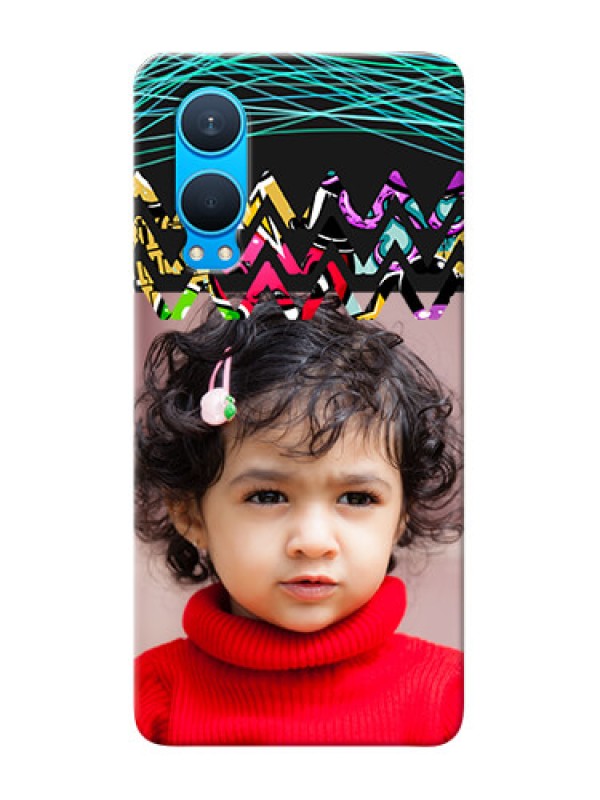 Custom OnePlus Nord CE 4 Lite 5G personalized phone covers: Neon Abstract Design