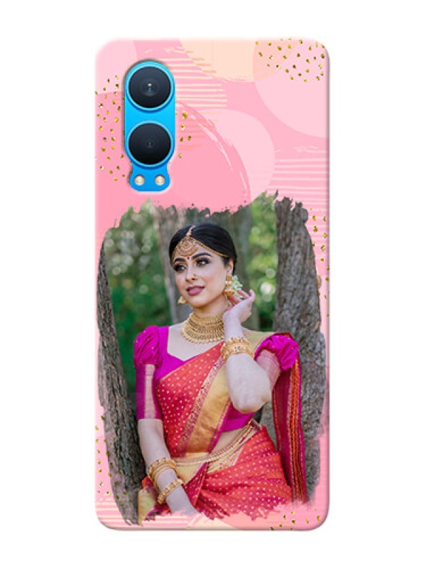 Custom OnePlus Nord CE 4 Lite 5G Phone Covers for Girls: Gold Glitter Splash Design