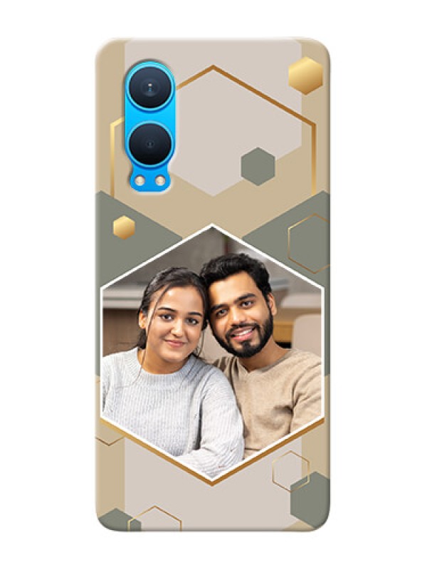 Custom OnePlus Nord CE 4 Lite 5G Photo Printing on Case with Stylish Hexagon Pattern Design