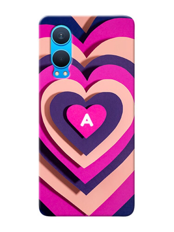 Custom OnePlus Nord CE 4 Lite 5G Custom Mobile Case with Cute Heart Pattern Design