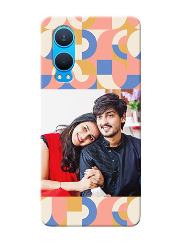 Custom OnePlus Nord CE 4 Lite 5G Photo Printing on Case with Semicircle Maze Pattern Design