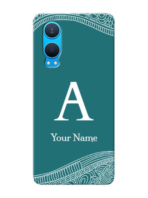 Custom OnePlus Nord CE 4 Lite 5G Personalized Phone Case with line art pattern with custom name Design