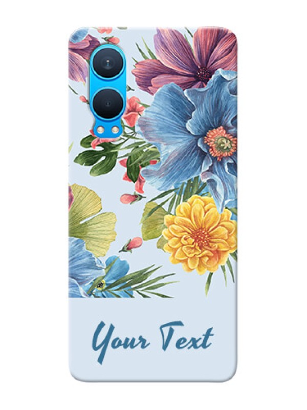 Custom OnePlus Nord CE 4 Lite 5G Custom Mobile Case with Stunning Watercolored Flowers Painting Design