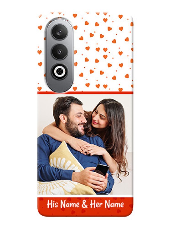 Custom OnePlus Nord CE 4 Phone Back Covers: Orange Love Symbol Design