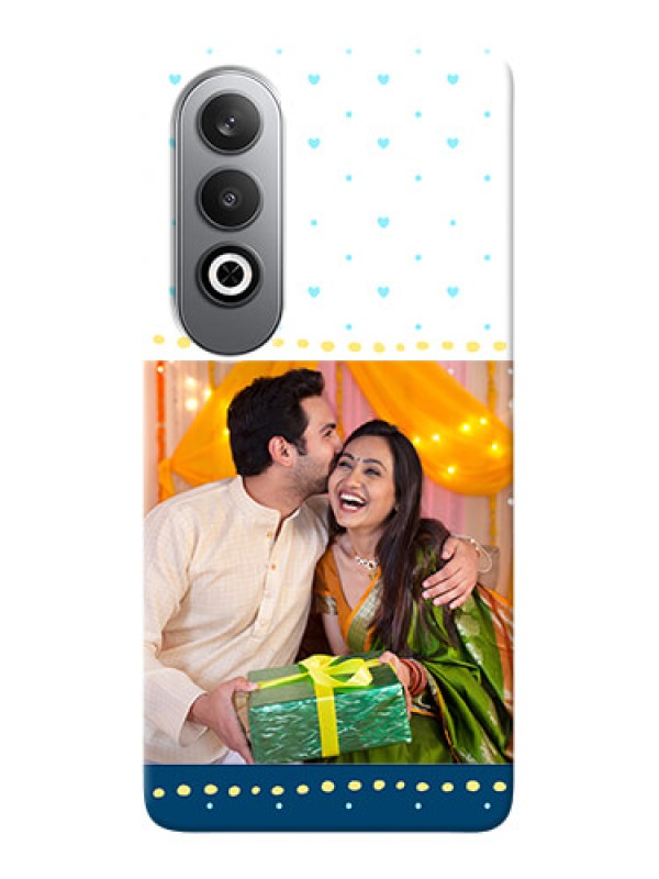 Custom OnePlus Nord CE 4 Phone Covers: White and Blue Abstract Design