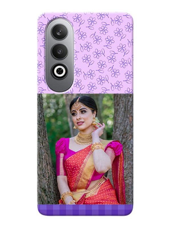 Custom OnePlus Nord CE 4 Mobile Cases: Purple Floral Design