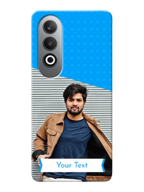 Custom OnePlus Nord CE 4 Personalized Mobile Covers: Simple Blue Color Dotted Design