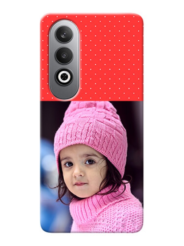 Custom OnePlus Nord CE 4 personalised phone covers: Red Pattern Design
