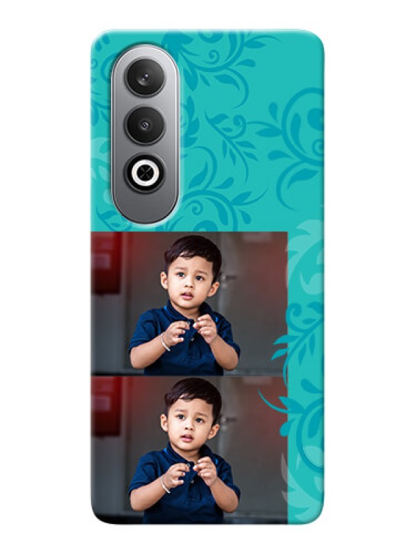 Custom OnePlus Nord CE 4 Mobile Cases with Photo and Green Floral Design