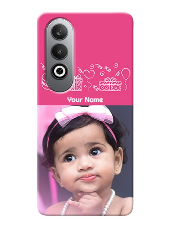 Custom OnePlus Nord CE 4 Custom Mobile Cover with Birthday Line Art Design