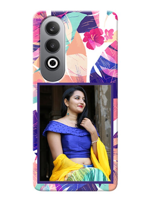 Custom OnePlus Nord CE 4 Personalised Phone Cases: Abstract Floral Design