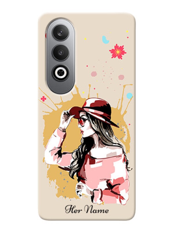 Custom OnePlus Nord CE 4 Photo Printing on Case with Women with pink hat Design