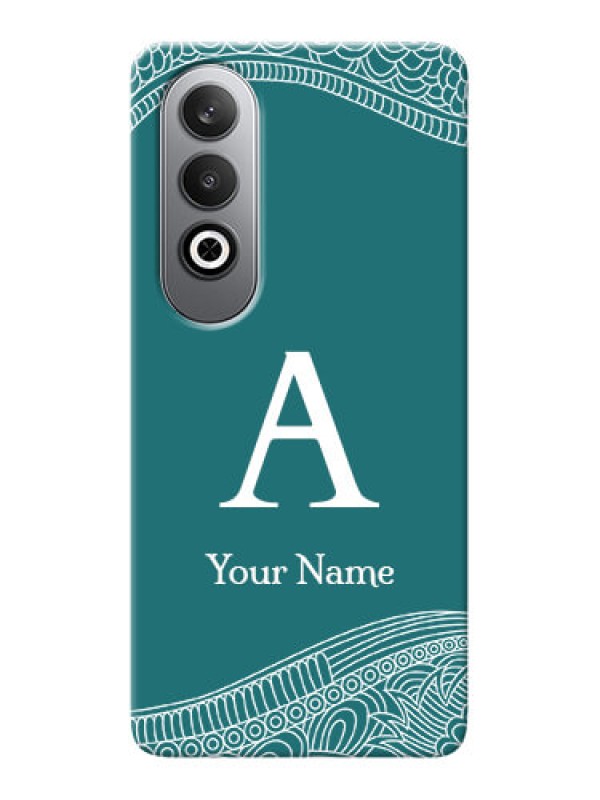 Custom OnePlus Nord CE 4 Personalized Phone Case with line art pattern with custom name Design