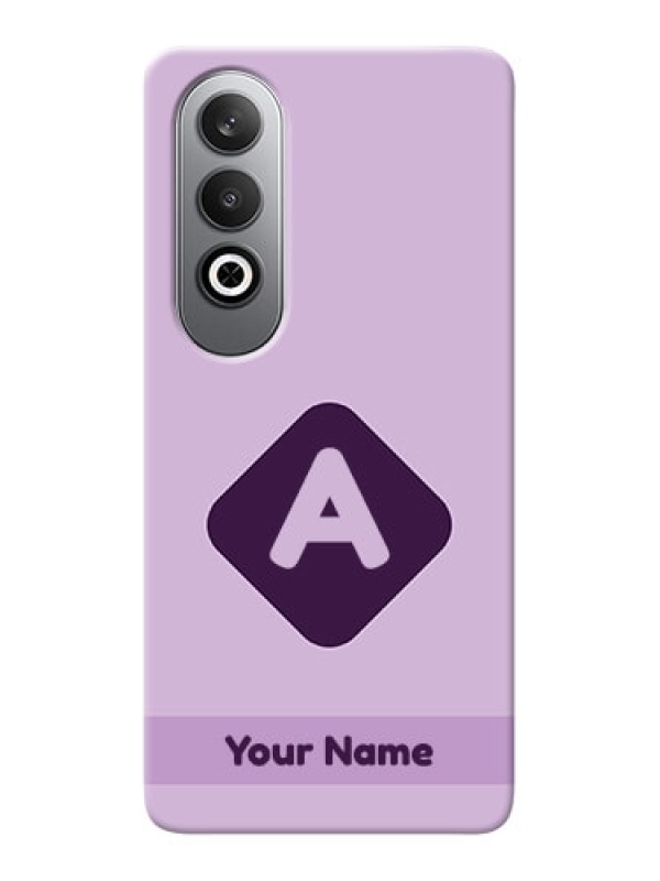 Custom OnePlus Nord CE 4 Custom Mobile Case with Custom Letter in curved badge Design