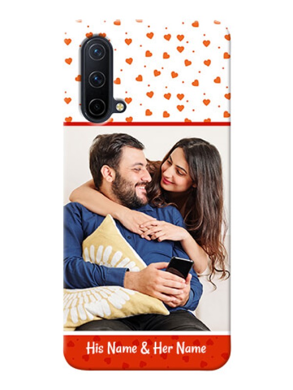 Custom OnePlus Nord CE 5G Phone Back Covers: Orange Love Symbol Design