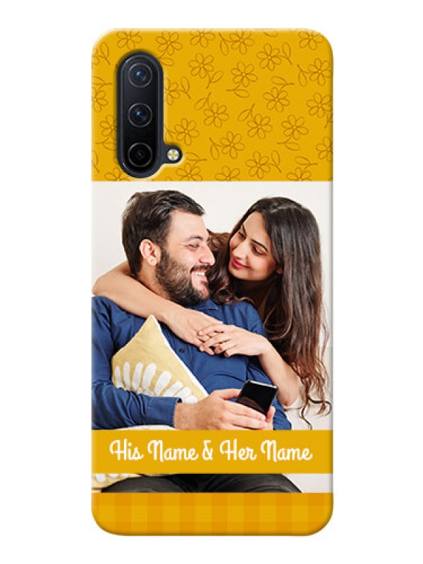 Custom OnePlus Nord CE 5G mobile phone covers: Yellow Floral Design