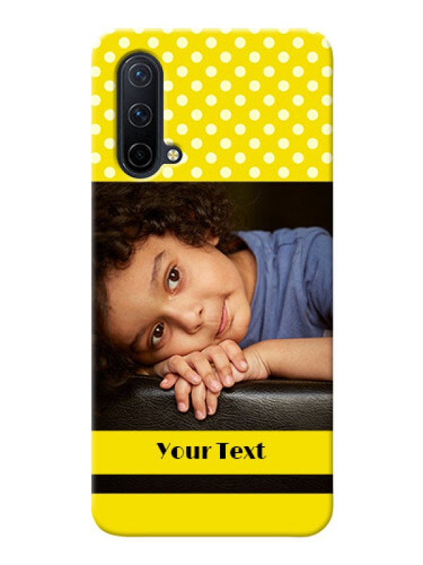 Custom OnePlus Nord CE 5G Custom Mobile Covers: Bright Yellow Case Design