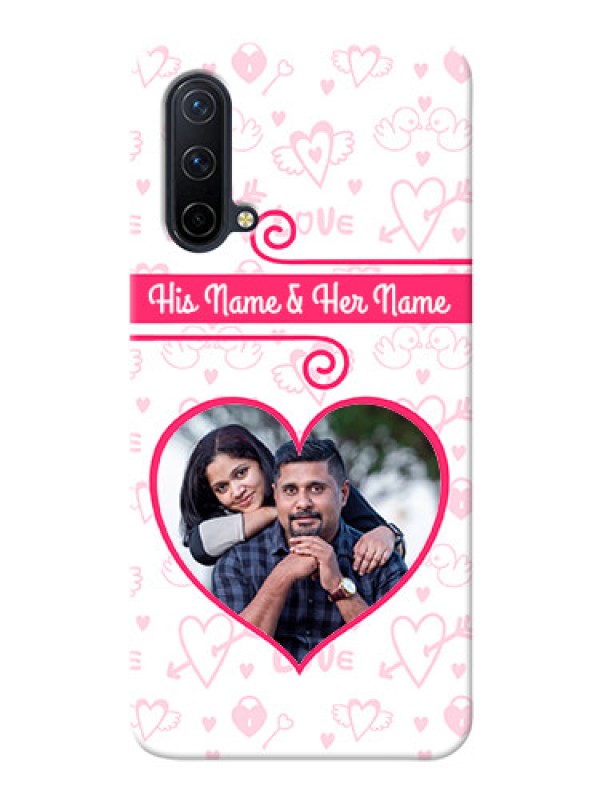 Custom OnePlus Nord CE 5G Personalized Phone Cases: Heart Shape Love Design