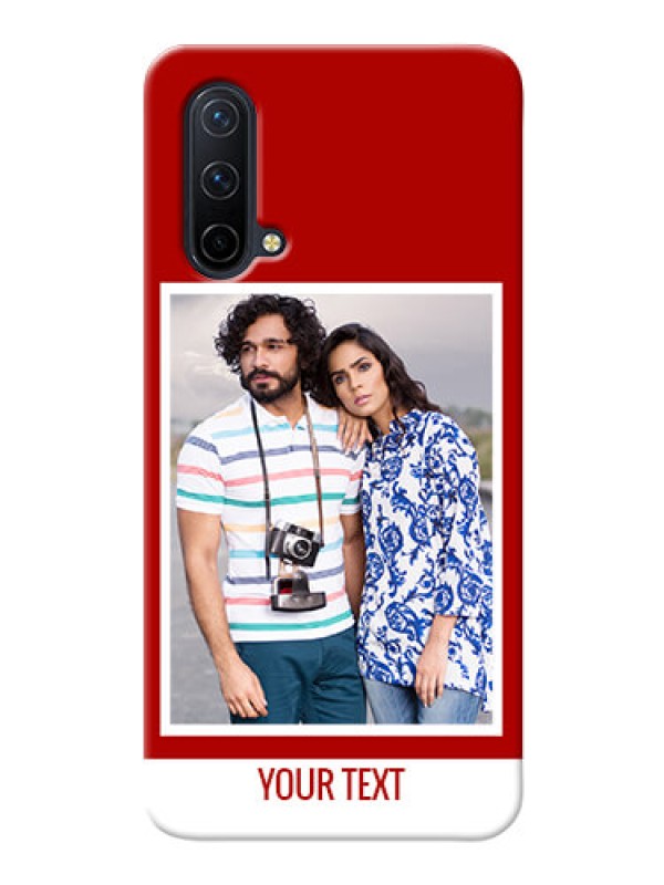 Custom OnePlus Nord CE 5G mobile phone covers: Simple Red Color Design