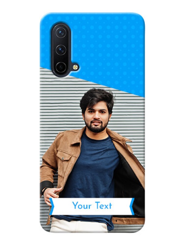 Custom OnePlus Nord CE 5G Personalized Mobile Covers: Simple Blue Color Dotted Design