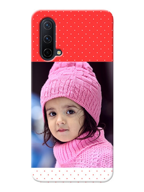 Custom OnePlus Nord CE 5G personalised phone covers: Red Pattern Design
