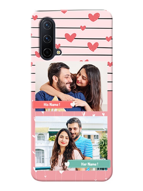 Custom OnePlus Nord CE 5G custom mobile covers: Photo with Heart Design