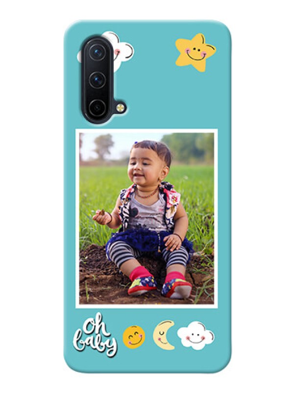 Custom OnePlus Nord CE 5G Personalised Phone Cases: Smiley Kids Stars Design