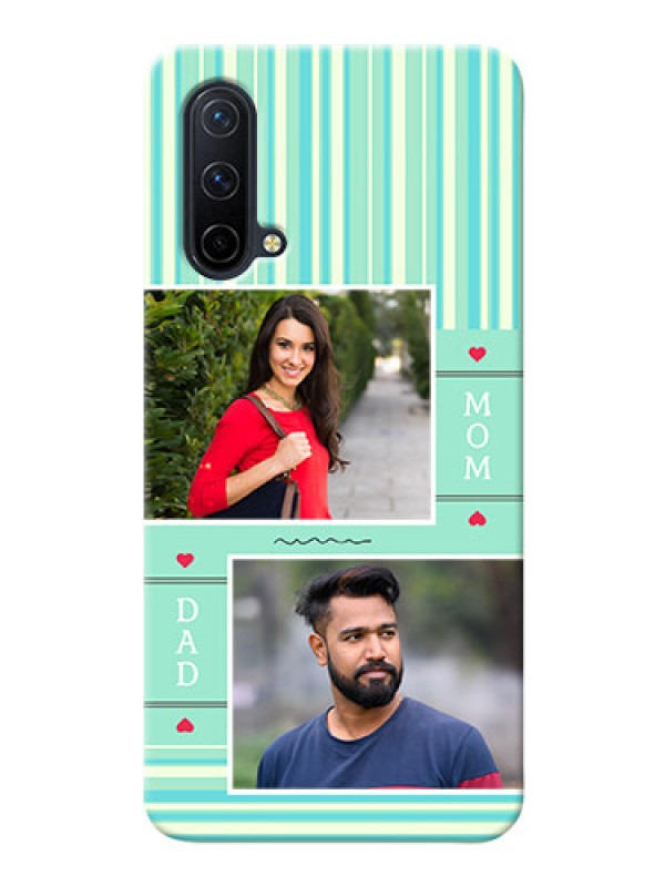 Custom OnePlus Nord CE 5G custom mobile phone covers: Mom & Dad Pic Design