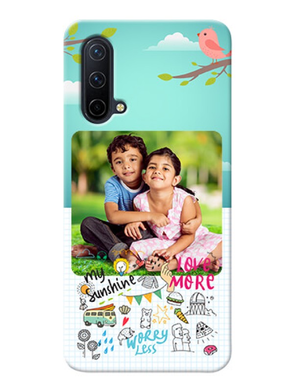 Custom OnePlus Nord CE 5G phone cases online: Doodle love Design