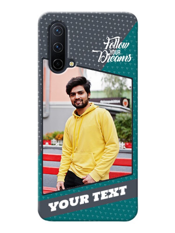 Custom OnePlus Nord CE 5G Back Covers: Background Pattern Design with Quote