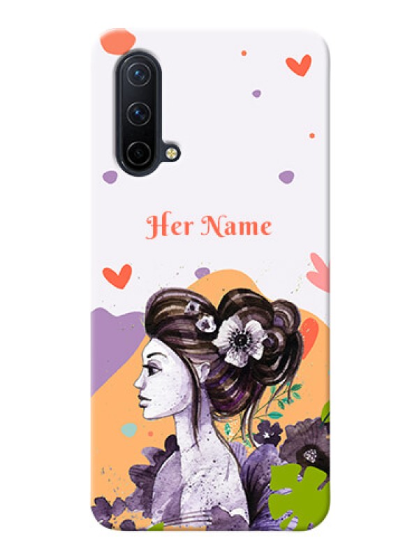 Custom OnePlus Nord Ce 5G Custom Mobile Case with Woman And Nature Design